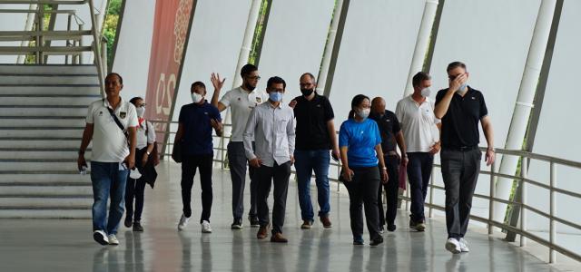 天天盈球网-AFC亚洲杯考察团视察印尼韩国 卡塔尔是最后一站